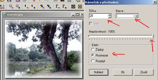 ramek s p�echodem